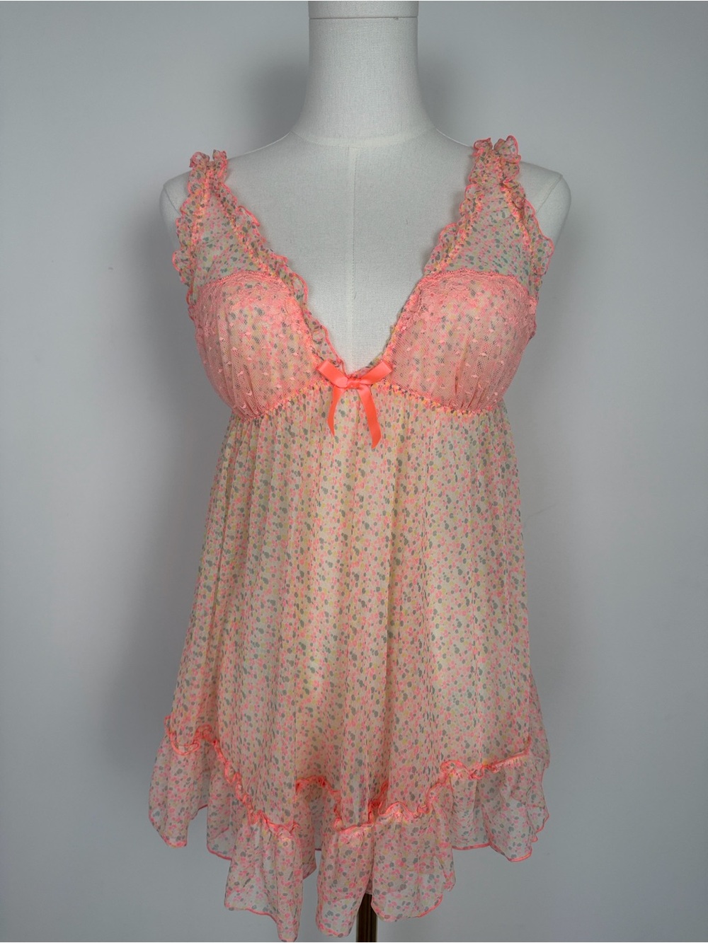 2015 Victoria’s Secret Floral Babydoll Nightie L